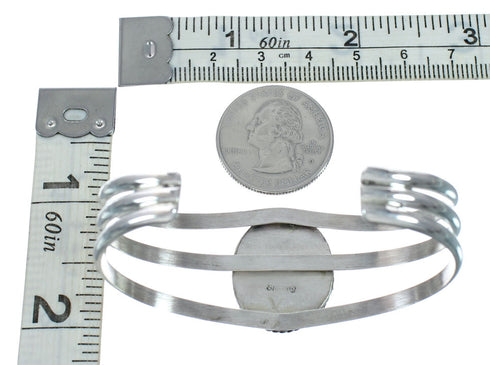 Sterling Silver Navajo Native American Lapis Cuff Bracelet X11353